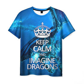 Мужская футболка 3D с принтом Imagine Dragons в Курске, 100% полиэфир | прямой крой, круглый вырез горловины, длина до линии бедер | imagine dragons