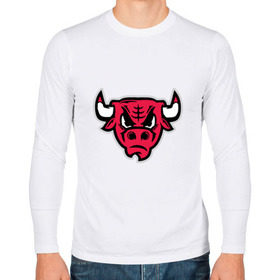 Мужской лонгслив хлопок с принтом Chicago Bulls (голова) в Курске, 100% хлопок |  | chicago bulls | буллз | чикаго