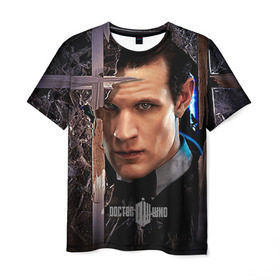 Мужская футболка 3D с принтом Доктор кто в Курске, 100% полиэфир | прямой крой, круглый вырез горловины, длина до линии бедер | doctor who | будка | доктор кто | сериал | тардис