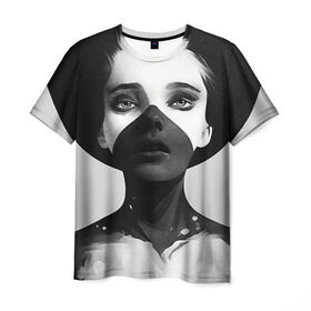 Мужская футболка 3D с принтом Девушка в Курске, 100% полиэфир | прямой крой, круглый вырез горловины, длина до линии бедер | девушка | искусство