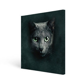 Холст квадратный с принтом Серый кот в Курске, 100% ПВХ |  | киса | кот | котик | кошка | серый кот