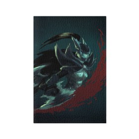 Обложка для паспорта матовая кожа с принтом Phantom Assassin в Курске, натуральная матовая кожа | размер 19,3 х 13,7 см; прозрачные пластиковые крепления | dota2 | ассассин | дота 2 | игры | фантом