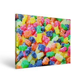 Холст прямоугольный с принтом Мармеладные мишки в Курске, 100% ПВХ |  | Тематика изображения на принте: вкусности | конфеты | мармелад | мишки | сладости
