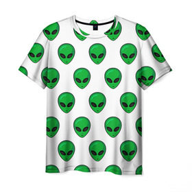 Мужская футболка 3D с принтом Пришелец в Курске, 100% полиэфир | прямой крой, круглый вырез горловины, длина до линии бедер | инопланетянин | пришелец