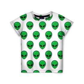 Детская футболка 3D с принтом Пришелец в Курске, 100% гипоаллергенный полиэфир | прямой крой, круглый вырез горловины, длина до линии бедер, чуть спущенное плечо, ткань немного тянется | инопланетянин | пришелец