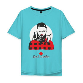 Мужская футболка хлопок Oversize с принтом Канадский лесоруб в Курске, 100% хлопок | свободный крой, круглый ворот, “спинка” длиннее передней части | борода