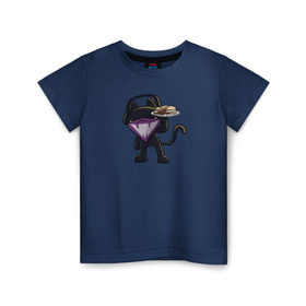 Детская футболка хлопок с принтом Monstercat в Курске, 100% хлопок | круглый вырез горловины, полуприлегающий силуэт, длина до линии бедер | Тематика изображения на принте: cat | monenstercrat | monster | дабстеп | кот | музыка | электронная музыка