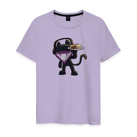 Мужская футболка хлопок с принтом Monstercat в Курске, 100% хлопок | прямой крой, круглый вырез горловины, длина до линии бедер, слегка спущенное плечо. | cat | monenstercrat | monster | дабстеп | кот | музыка | электронная музыка