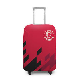 Чехол для чемодана 3D с принтом Севилья в Курске, 86% полиэфир, 14% спандекс | двустороннее нанесение принта, прорези для ручек и колес | sevilla | севилья | спорт | фк | футбол