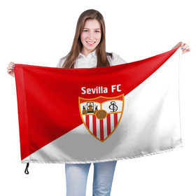Флаг 3D с принтом Севилья в Курске, 100% полиэстер | плотность ткани — 95 г/м2, размер — 67 х 109 см. Принт наносится с одной стороны | sevilla | севилья | спорт | фк | футбол