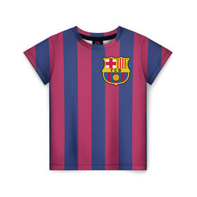 Детская футболка 3D с принтом Xavi в Курске, 100% гипоаллергенный полиэфир | прямой крой, круглый вырез горловины, длина до линии бедер, чуть спущенное плечо, ткань немного тянется | Тематика изображения на принте: barcelona | xavi | барка | барселона | фк | футбол | хави