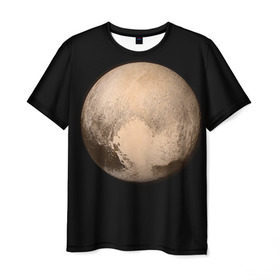 Мужская футболка 3D с принтом Плутон в Курске, 100% полиэфир | прямой крой, круглый вырез горловины, длина до линии бедер | космос | планета | плутон