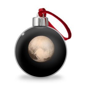 Ёлочный шар с принтом Плутон в Курске, Пластик | Диаметр: 77 мм | Тематика изображения на принте: космос | планета | плутон
