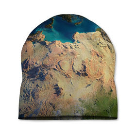 Шапка 3D с принтом Земля в Курске, 100% полиэстер | универсальный размер, печать по всей поверхности изделия | земля | космос | планета