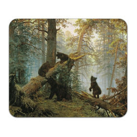 Коврик прямоугольный с принтом Утро в сосновом лесу в Курске, натуральный каучук | размер 230 х 185 мм; запечатка лицевой стороны | иван шишкин | медведи | утро в сосновом лесу | шедевр