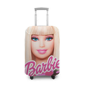 Чехол для чемодана 3D с принтом Барби в Курске, 86% полиэфир, 14% спандекс | двустороннее нанесение принта, прорези для ручек и колес | swag | барки | девушкам | камуфляж | свэг