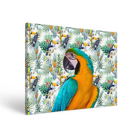 Холст прямоугольный с принтом Попугаи в Курске, 100% ПВХ |  | Тематика изображения на принте: myparrots | parrot | ара | листья | орнамент | попугаи | птицы | рай | синежелтый | тукан | узор | цветы