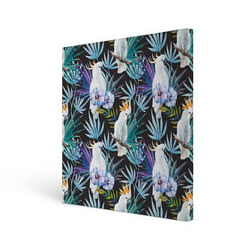 Холст квадратный с принтом Попугаи в Курске, 100% ПВХ |  | Тематика изображения на принте: myparrots | parrotузор | листья | орнамент | попугаи | птицы | рай | цветы