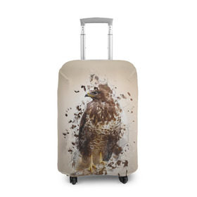 Чехол для чемодана 3D с принтом Птица в Курске, 86% полиэфир, 14% спандекс | двустороннее нанесение принта, прорези для ручек и колес | myparrots | орел | перья | птицы | сокол | хищная