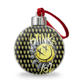 Ёлочный шар с принтом Blink 182 в Курске, Пластик | Диаметр: 77 мм | Тематика изображения на принте: 