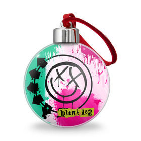 Ёлочный шар с принтом blink 182 в Курске, Пластик | Диаметр: 77 мм | rock | блинк | рок