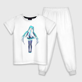 Детская пижама хлопок с принтом Hatsune Miku в Курске, 100% хлопок |  брюки и футболка прямого кроя, без карманов, на брюках мягкая резинка на поясе и по низу штанин
 | anime | hatsune | miku | аниме | мику | хатсуне