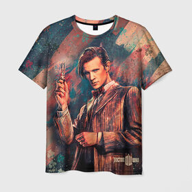 Мужская футболка 3D с принтом Доктор кто в Курске, 100% полиэфир | прямой крой, круглый вырез горловины, длина до линии бедер | doctor who | доктор кто | сериал