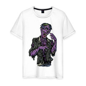 Мужская футболка хлопок с принтом Ходячие мертвецы в Курске, 100% хлопок | прямой крой, круглый вырез горловины, длина до линии бедер, слегка спущенное плечо. | зомби