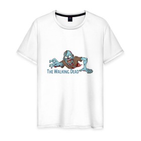 Мужская футболка хлопок с принтом Ходячие мертвецы в Курске, 100% хлопок | прямой крой, круглый вырез горловины, длина до линии бедер, слегка спущенное плечо. | Тематика изображения на принте: зомби