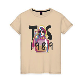 Женская футболка хлопок с принтом Taylor Swift в Курске, 100% хлопок | прямой крой, круглый вырез горловины, длина до линии бедер, слегка спущенное плечо | Тематика изображения на принте: тейлор элисон свифт