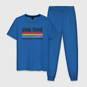 Мужская пижама хлопок с принтом pink floyd в Курске, 100% хлопок | брюки и футболка прямого кроя, без карманов, на брюках мягкая резинка на поясе и по низу штанин
 | pink floyd