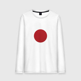 Мужской лонгслив хлопок с принтом Япония минимализм в Курске, 100% хлопок |  | Тематика изображения на принте: круг | минимализм | японский флагяпония
