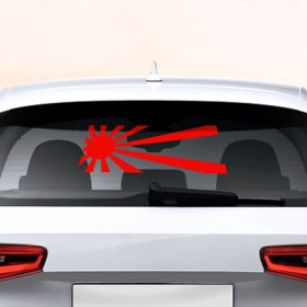 Наклейка на авто - для заднего стекла с принтом jdm солнце в Курске, ПВХ | Точные размеры наклейки зависят от выбранного изображения (ширина не больше 75 мм, высота не больше 45 мм) | jdm | авто | солнце | япония