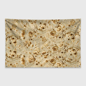 Флаг-баннер с принтом Лаваш в Курске, 100% полиэстер | размер 67 х 109 см, плотность ткани — 95 г/м2; по краям флага есть четыре люверса для крепления | еда | лаваш | прикол | прикольные | хлеб