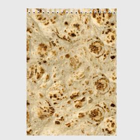 Скетчбук с принтом Лаваш в Курске, 100% бумага
 | 48 листов, плотность листов — 100 г/м2, плотность картонной обложки — 250 г/м2. Листы скреплены сверху удобной пружинной спиралью | Тематика изображения на принте: еда | лаваш | прикол | прикольные | хлеб