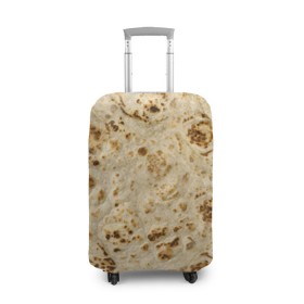 Чехол для чемодана 3D с принтом Лаваш в Курске, 86% полиэфир, 14% спандекс | двустороннее нанесение принта, прорези для ручек и колес | еда | лаваш | прикол | прикольные | хлеб
