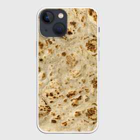 Чехол для iPhone 13 mini с принтом Лаваш в Курске,  |  | Тематика изображения на принте: еда | лаваш | прикол | прикольные | хлеб
