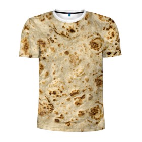 Мужская футболка 3D спортивная с принтом Лаваш в Курске, 100% полиэстер с улучшенными характеристиками | приталенный силуэт, круглая горловина, широкие плечи, сужается к линии бедра | еда | лаваш | прикол | прикольные | хлеб