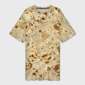 Платье-футболка 3D с принтом Лаваш в Курске,  |  | еда | лаваш | прикол | прикольные | хлеб
