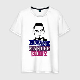 Мужская футболка хлопок с принтом Grand Master Killa в Курске, 100% хлопок | прямой крой, круглый вырез горловины, длина до линии бедер, слегка спущенное плечо. | fest | grand | killa | master