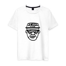 Мужская футболка хлопок с принтом I am the Danger (heisenberg) в Курске, 100% хлопок | прямой крой, круглый вырез горловины, длина до линии бедер, слегка спущенное плечо. | хайзенберг