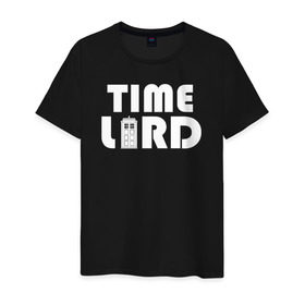 Мужская футболка хлопок с принтом Doctor Who Time Lord TARDIS в Курске, 100% хлопок | прямой крой, круглый вырез горловины, длина до линии бедер, слегка спущенное плечо. | Тематика изображения на принте: doctor who time lord tardis тардис доктор кто