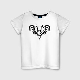 Детская футболка хлопок с принтом honda logo в Курске, 100% хлопок | круглый вырез горловины, полуприлегающий силуэт, длина до линии бедер | Тематика изображения на принте: honda logo хонда