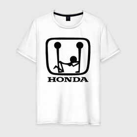 Мужская футболка хлопок с принтом Honda Logo Sexy в Курске, 100% хлопок | прямой крой, круглый вырез горловины, длина до линии бедер, слегка спущенное плечо. | Тематика изображения на принте: 