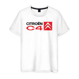 Мужская футболка хлопок с принтом CITROEN 4 в Курске, 100% хлопок | прямой крой, круглый вырез горловины, длина до линии бедер, слегка спущенное плечо. | citroen 4