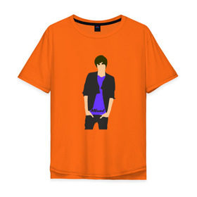 Мужская футболка хлопок Oversize с принтом Никита Киоссе (Mband) в Курске, 100% хлопок | свободный крой, круглый ворот, “спинка” длиннее передней части | mband | группа | она вернется