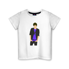 Детская футболка хлопок с принтом Никита Киоссе (Mband) в Курске, 100% хлопок | круглый вырез горловины, полуприлегающий силуэт, длина до линии бедер | mband | группа | она вернется