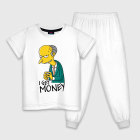 Детская пижама хлопок с принтом Mr Burns get money в Курске, 100% хлопок |  брюки и футболка прямого кроя, без карманов, на брюках мягкая резинка на поясе и по низу штанин
 | get | i | money | simpsons