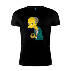 Мужская футболка премиум с принтом Mr Burns get money в Курске, 92% хлопок, 8% лайкра | приталенный силуэт, круглый вырез ворота, длина до линии бедра, короткий рукав | Тематика изображения на принте: get | i | money | simpsons