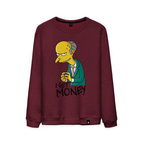 Мужской свитшот хлопок с принтом Mr Burns get money в Курске, 100% хлопок |  | Тематика изображения на принте: get | i | money | simpsons